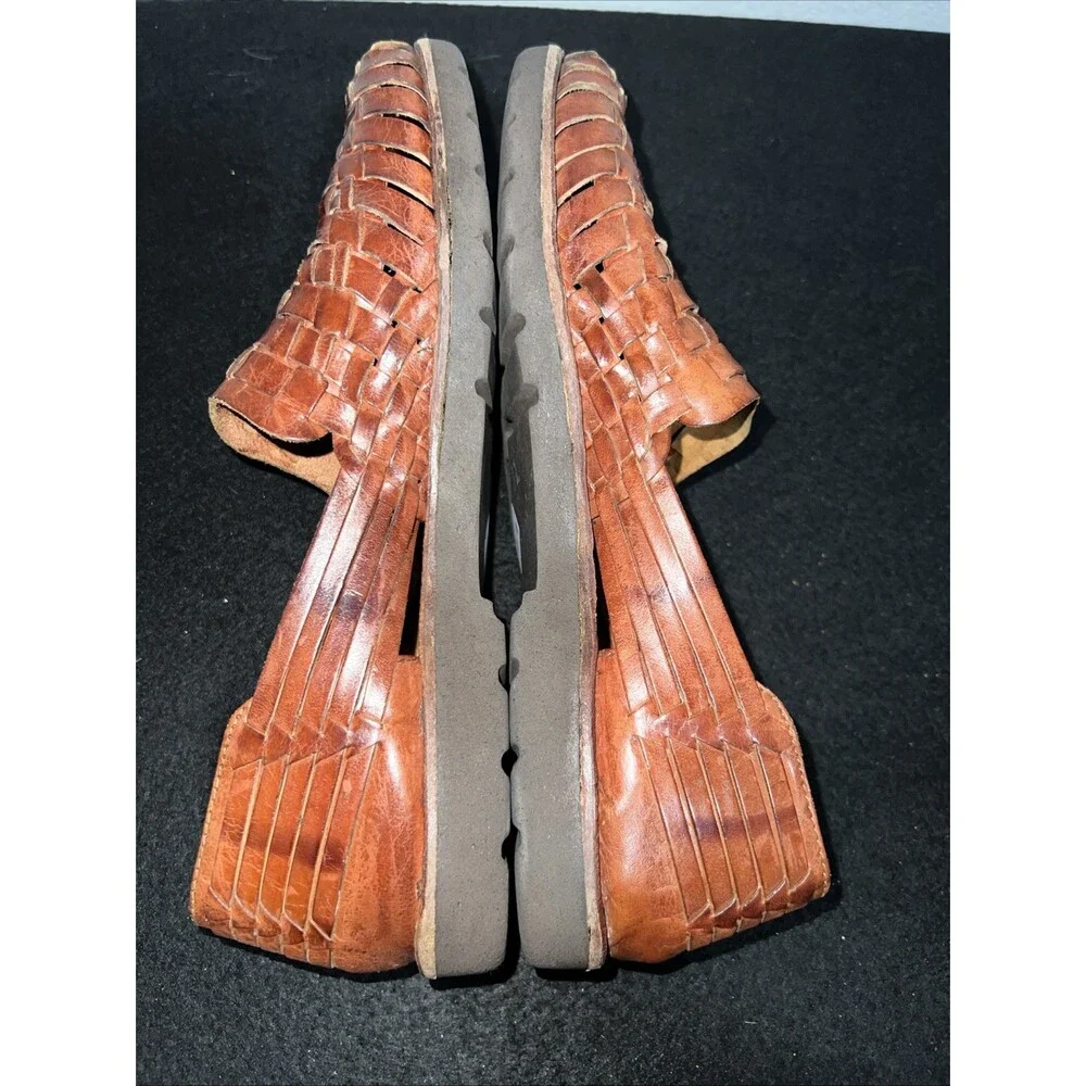 Nordstrom Hand Woven Braided Sandals -Brown. Size 9. Mild condition